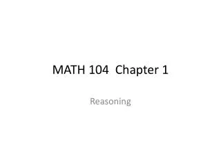 MATH 104 Chapter 1