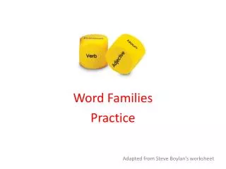 Word Families Practice