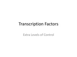 Transcription Factors