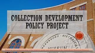 Collection development policy project