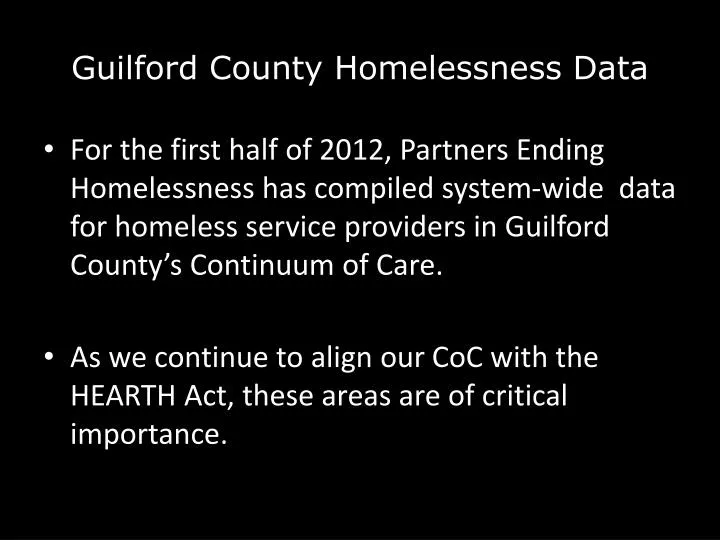 guilford county homelessness data