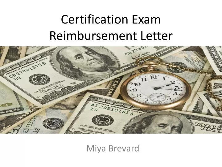 certification exam reimbursement letter