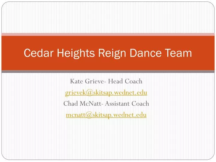 cedar heights reign dance team