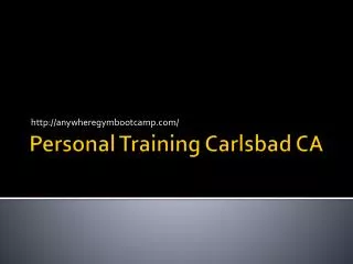 Personal Training Carlsbad CA