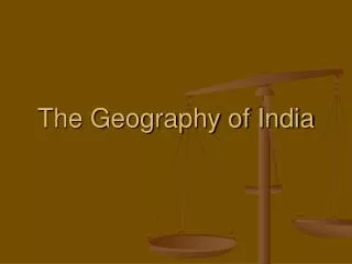 The Geography of India