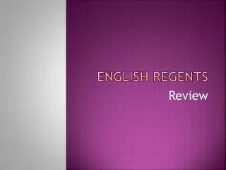 English regents