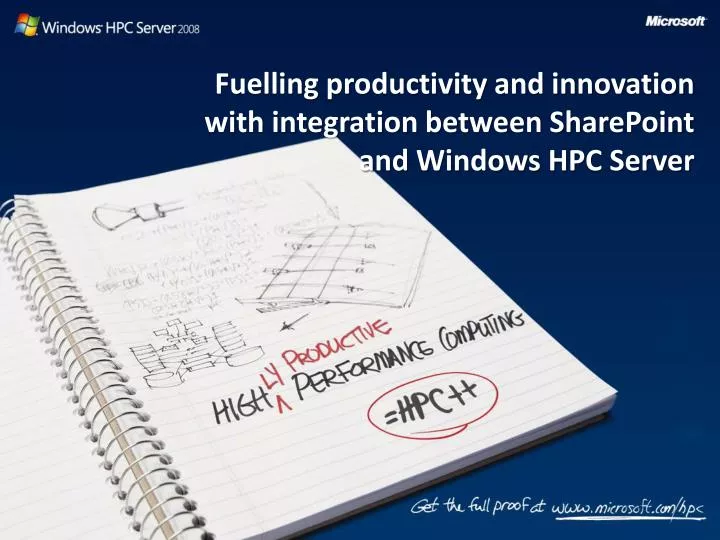 fuelling productivity and innovation with integration between sharepoint and windows hpc server