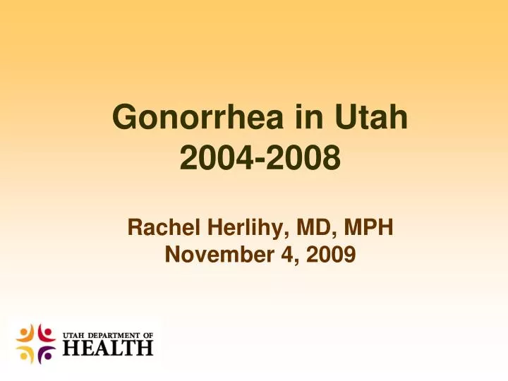 gonorrhea in utah 2004 2008