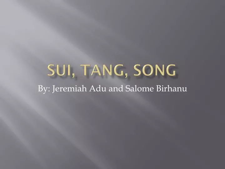 sui tang song