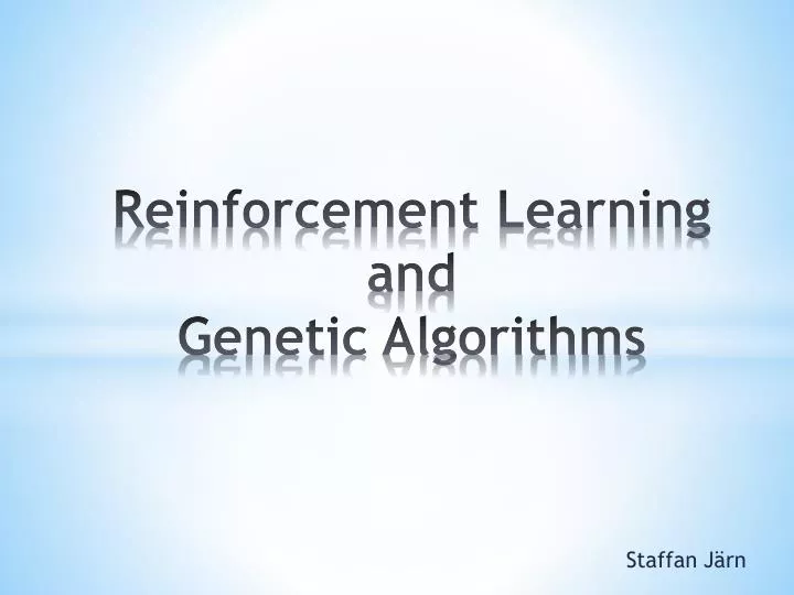 reinforcement learning and genetic algorithms