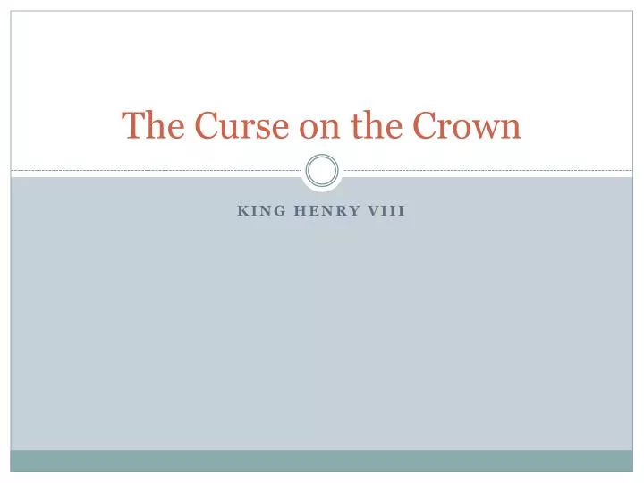 the curse on the crown