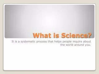 what is science