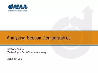 Analyzing Section Demographics