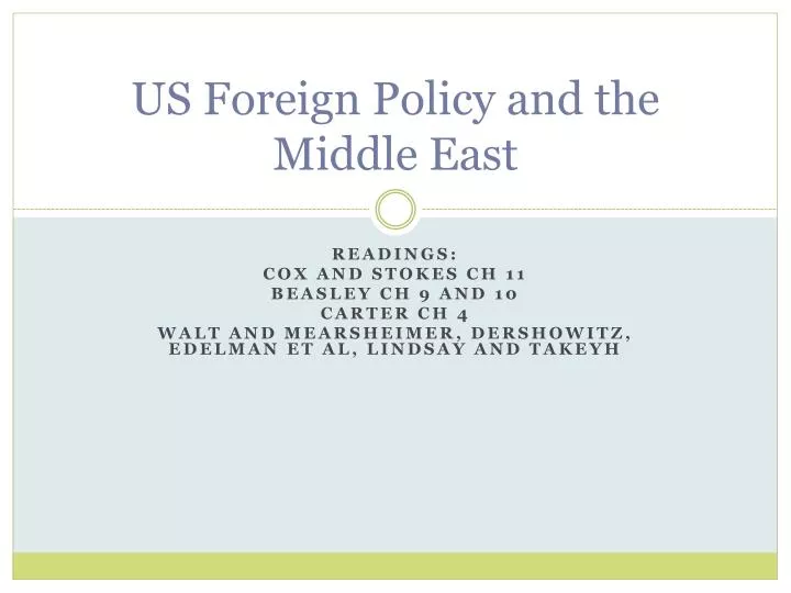 us foreign policy and the middle east