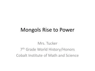 mongols rise to power