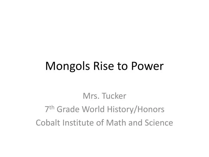 mongols rise to power