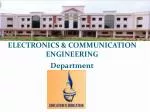 ELECTRONICS &amp; COMMUNICATION ENGINEERING Department - slide 1
