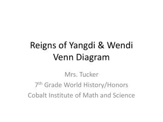 Reigns of Yangdi &amp; Wendi Venn Diagram