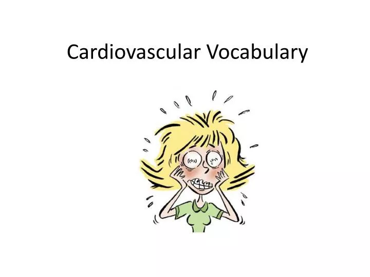 cardiovascular vocabulary