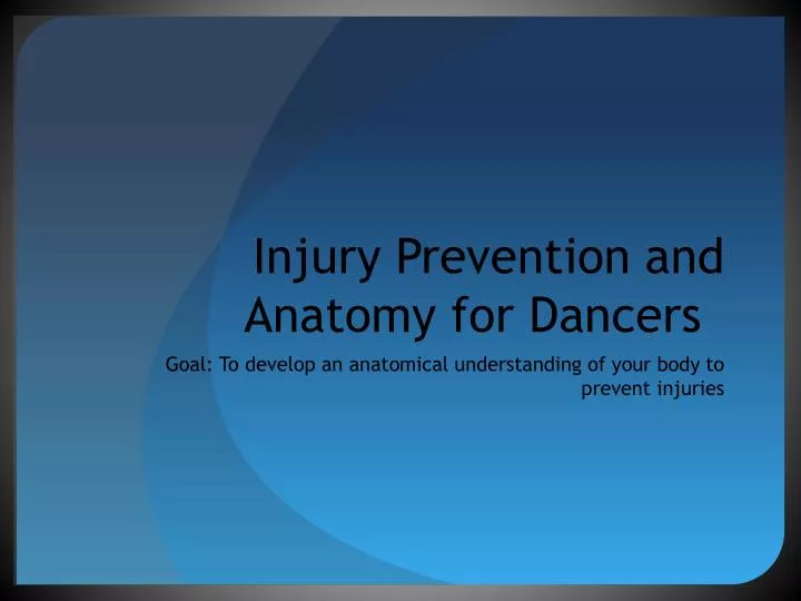 injury prevention and anatomy for dancers