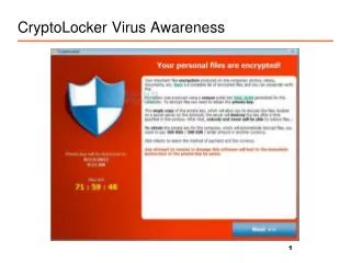 CryptoLocker Virus Awareness