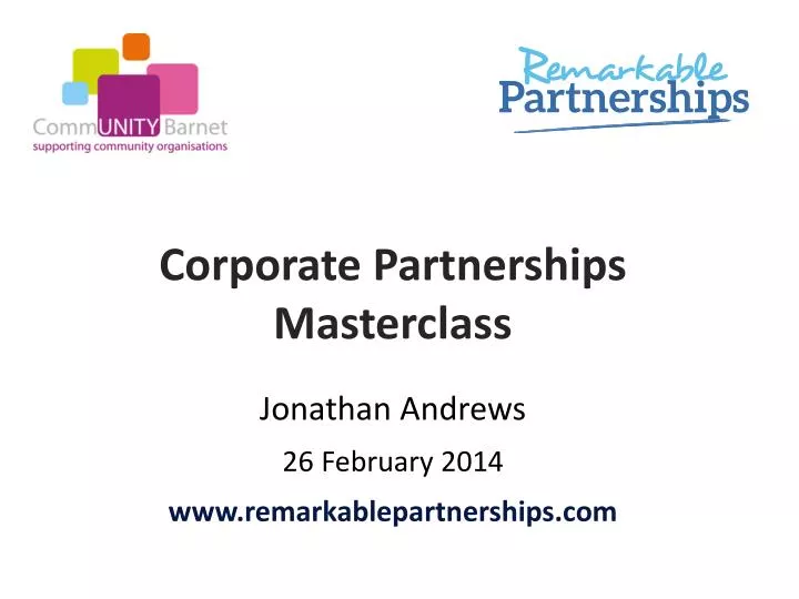 corporate partnerships masterclass