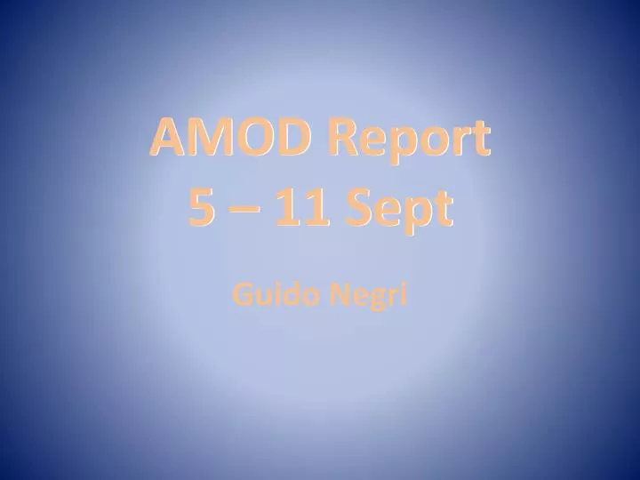 amod report 5 11 sept