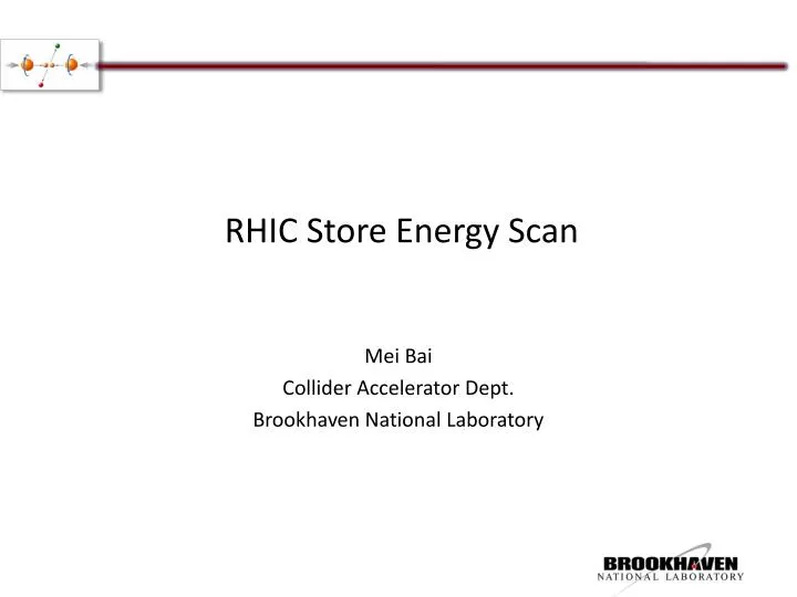 rhic store energy scan