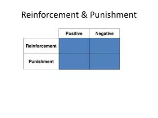Reinforcement &amp; Punishment
