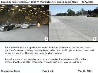 Escondido Resource Recovery 1044 W. Washington Ave. Escondido, CA 92025	 37-AA-0906