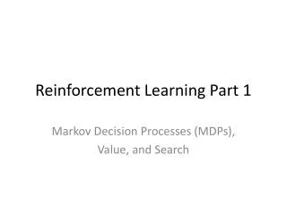 Reinforcement Learning Part 1