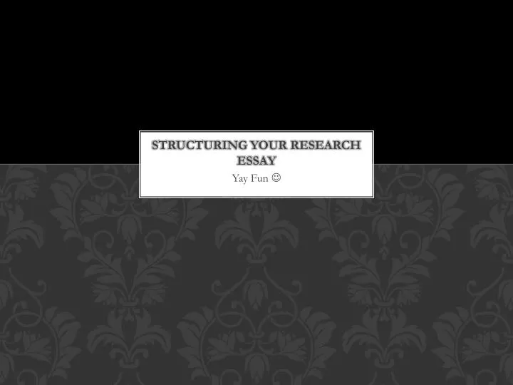 structuring your research essay