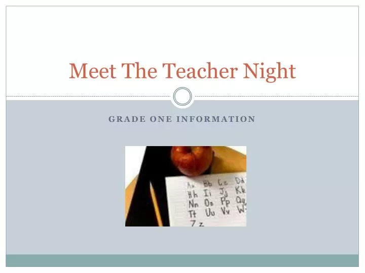 meet the teacher night