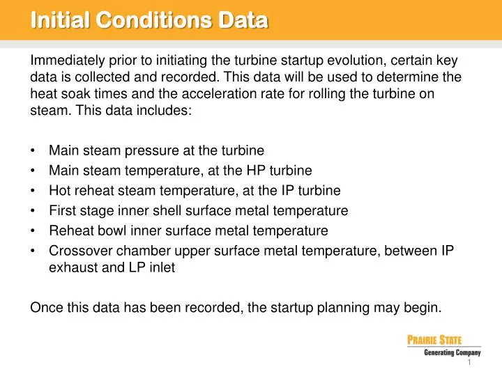 initial conditions data
