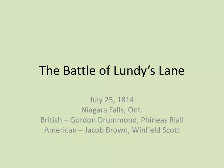 the battle of lundy s lane
