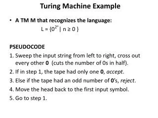 Turing Machine Example