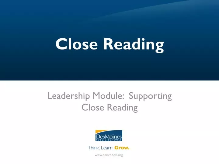 close reading