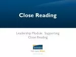 Close Reading - slide 1