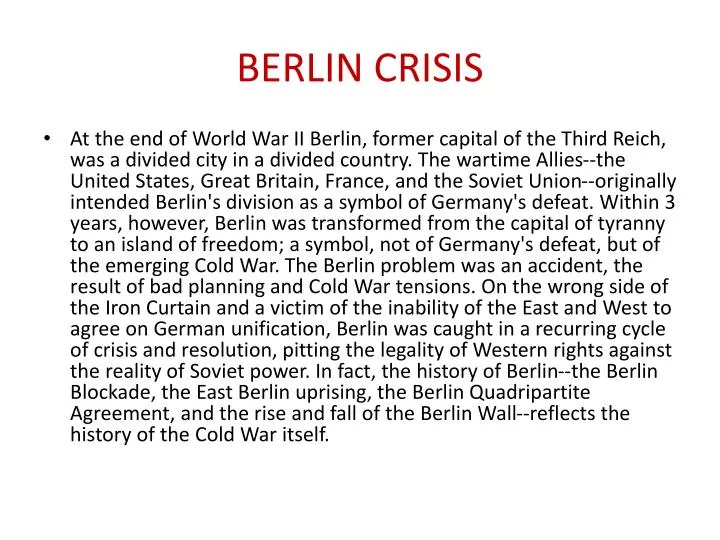 berlin crisis