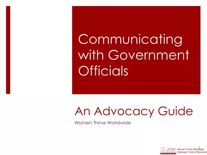 an advocacy guide