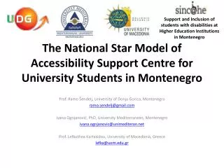 The National Star Model of Accessibility Support Centre for University Students in Montenegro