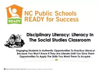 Disciplinary Literacy: Literacy In The Social Studies Classroom