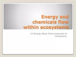 Energy and chemicals flow within ecosystems