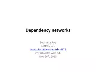 Dependency networks