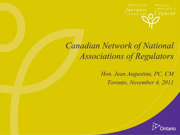 canadian network of national associations of regulators