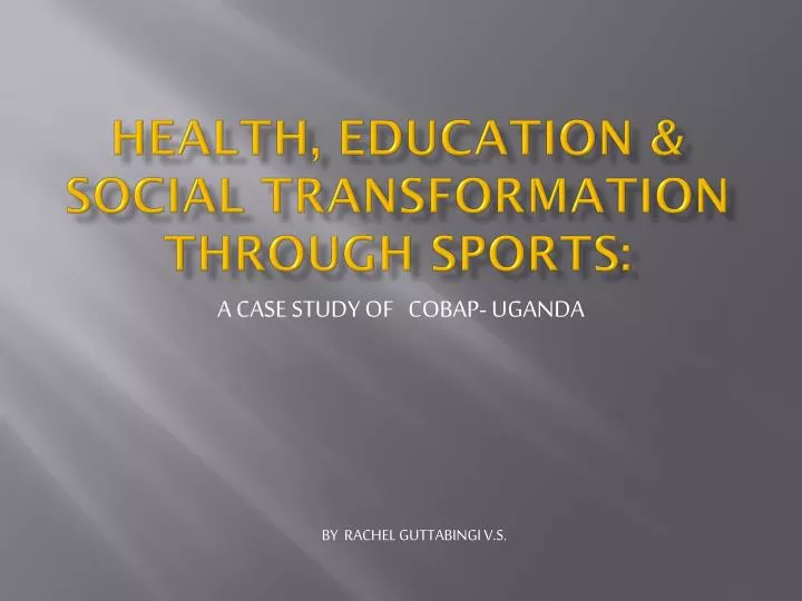 health education social transformation through sports