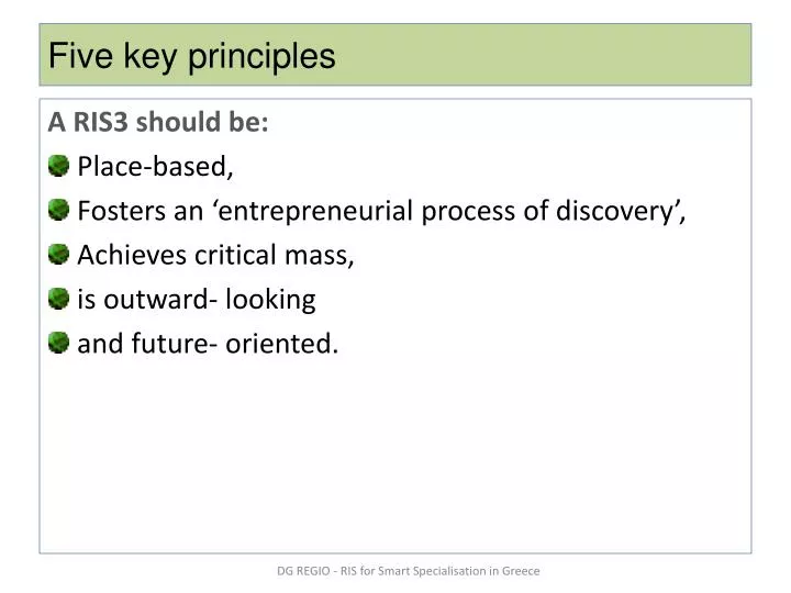 five key principles