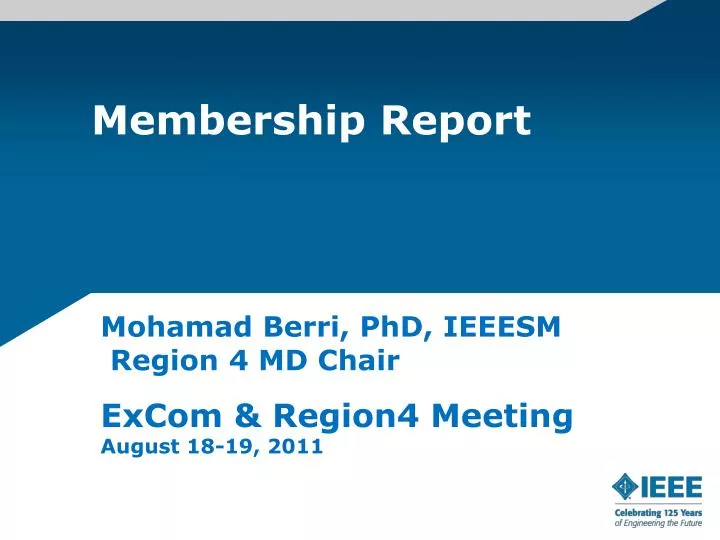 membership report