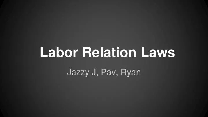 labor relation laws