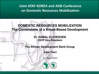 Joint ATAF-KOREA and ADB Conference on Domestic Resources Mobilization